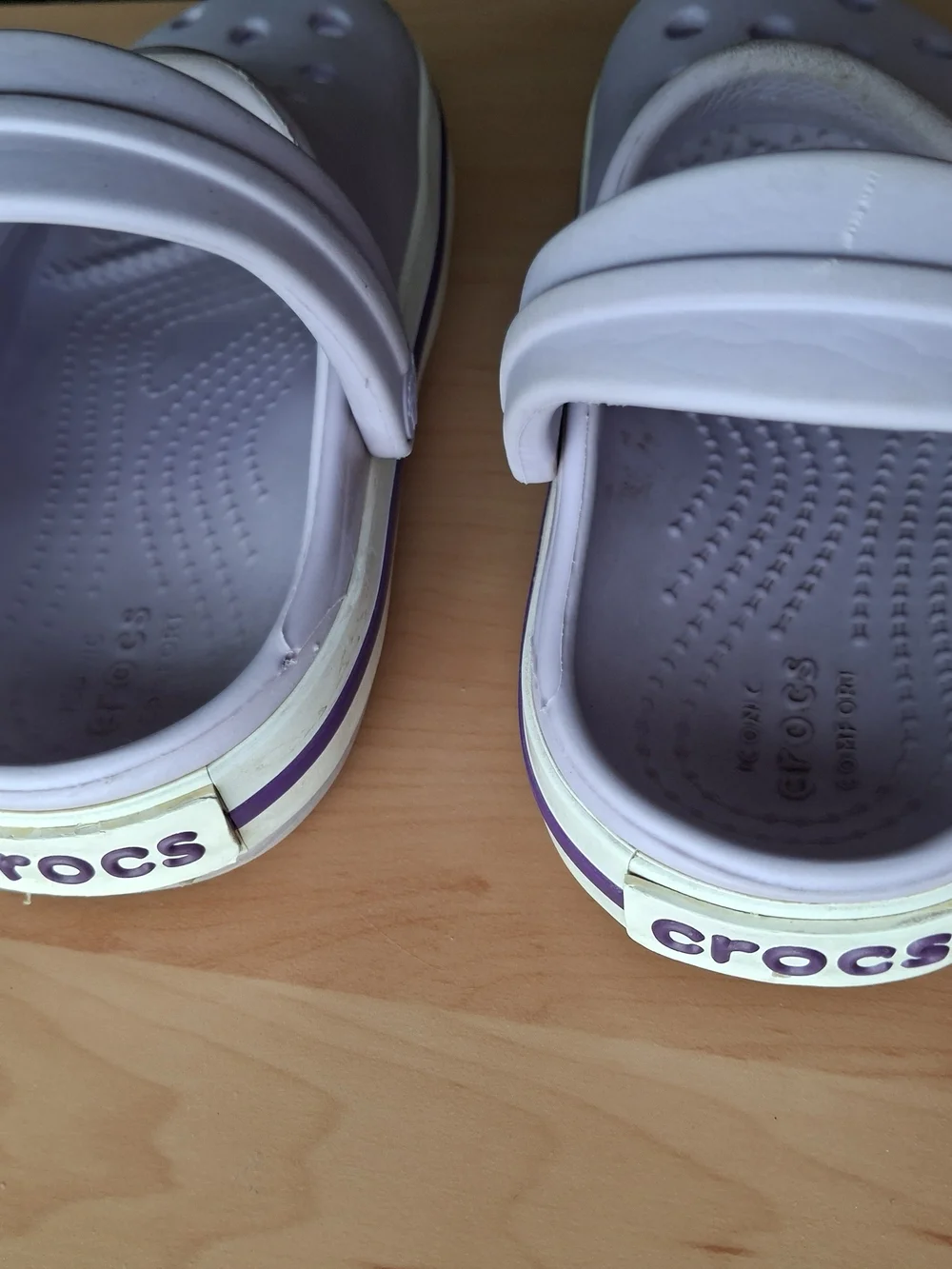 CROCS Kids Lavender Comfort Clogs with Heel Strap